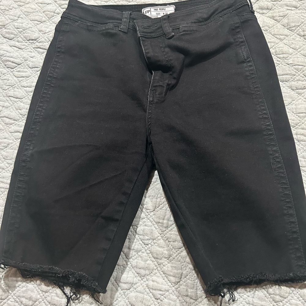 Free People black long shorts